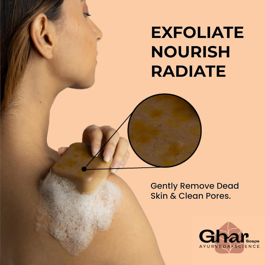 Ghar & Saffron Magic Soaps (150 GMS Pack Of 3) For Men & Women BUY 1 GET 2 FREE